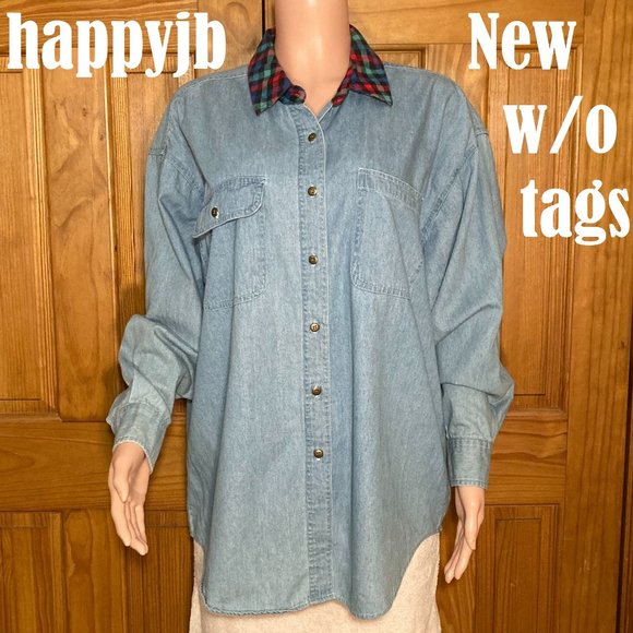 NWOT Vintage Northwest Blue Top Blouse Size L - Picture 2 of 12